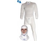 GA Nomex-Unterwäsche-Set weiß oder schwarz FIA 8856-2000 Kopfhaube, Pullover, Hose, Socken